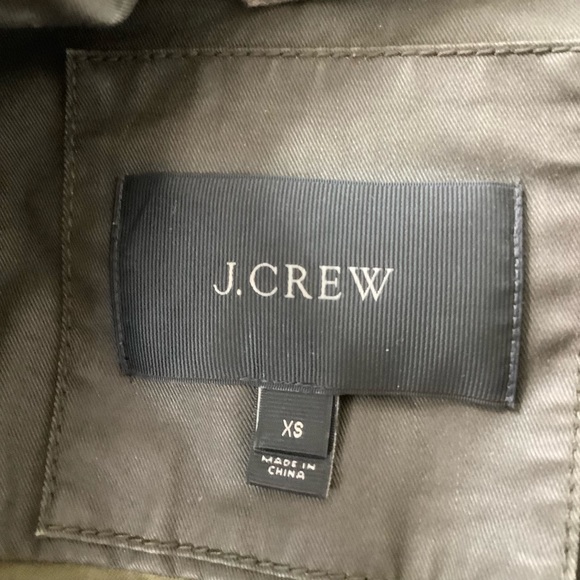 J Crew Utility Jacket Womens XS Twill Brown Pockets Snaps Zip Cotton - Picture 6 of 8